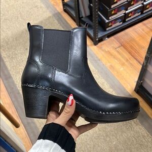 Black Leather Ankle Boots